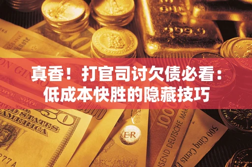武汉真香！打官司讨欠债必看：低成本快胜的隐藏技巧