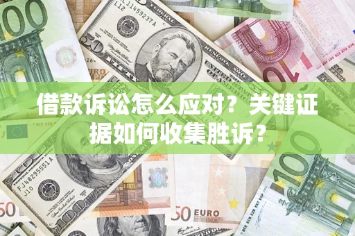 武汉借款诉讼怎么应对？关键证据如何收集胜诉？